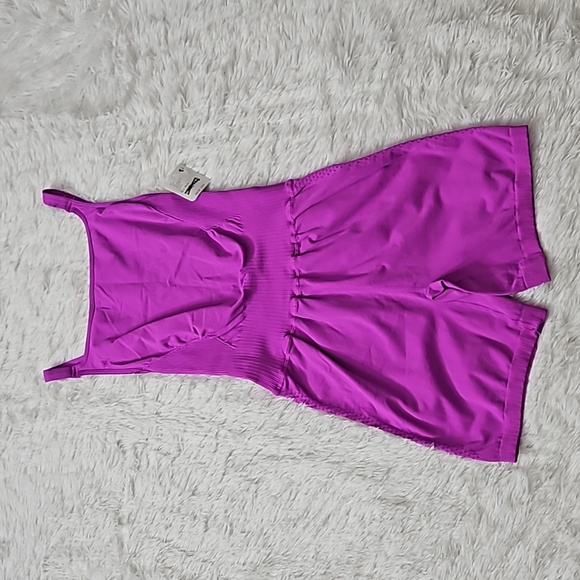 FP Movement by Free People Pants - Free People Good Karma High Neck Runsie Neon Magenta.
